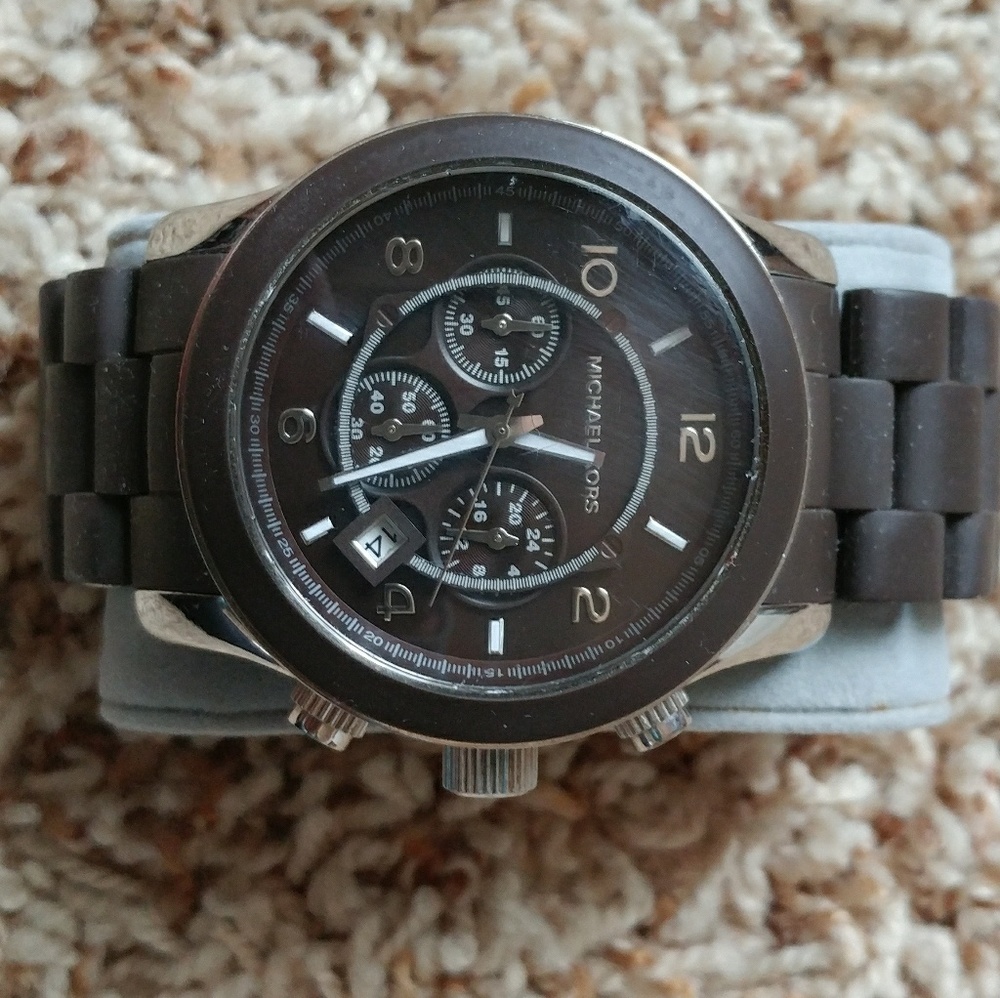 Michael Kors three dial watch rubber style band